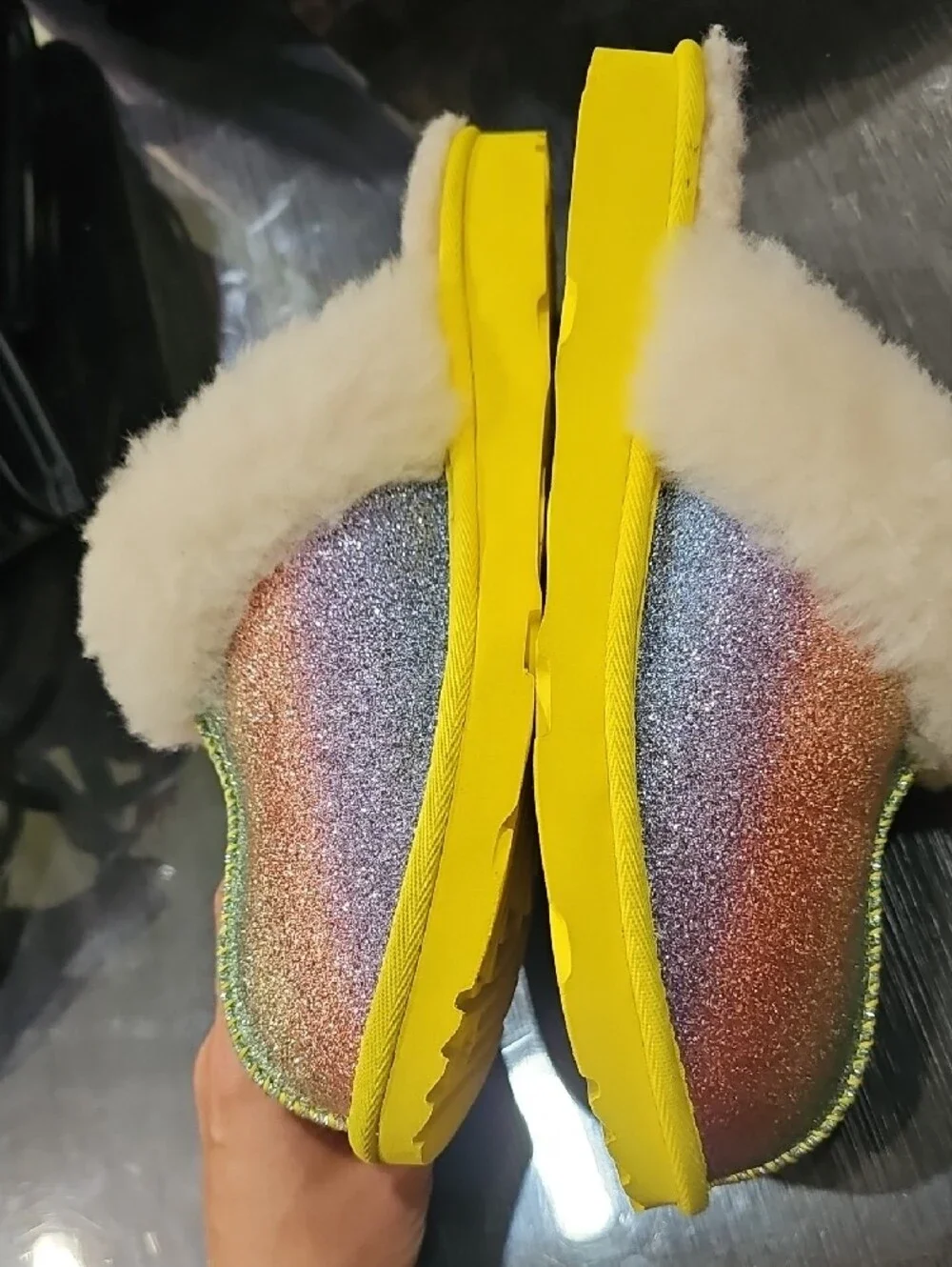UGG glittered rainbow